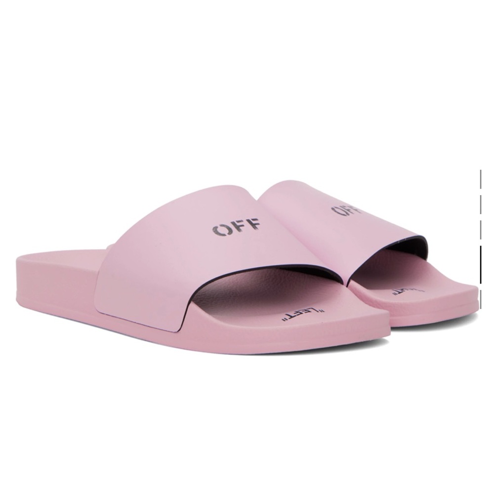 Off White Logo Stamped Slides（Shipping in May!!!)